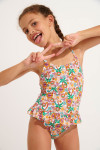 Girls' LEAFY DAISYDREAM floral swimsuit