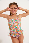 Girls' LEAFY DAISYDREAM floral swimsuit