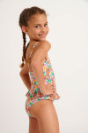 Girls' LEAFY DAISYDREAM floral swimsuit