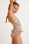 Girls' LEAFY DAISYDREAM floral swimsuit