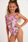 Babies' TUNES KELEPOA pink floral swimsuit