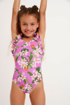 Babies' TUNES KELEPOA pink floral swimsuit