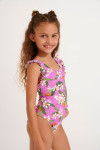 Babies' TUNES KELEPOA pink floral swimsuit