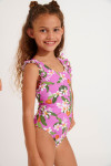 Babies' TUNES KELEPOA pink floral swimsuit