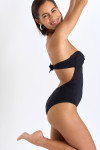 Maillot de bain 1 pièce noir TWIST UNI