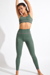 Leggings sportivi kaki WELLNESS AETO