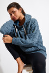 JAYPEAK BRADLEY glacier blue quilted sweatshirt