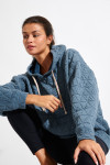 JAYPEAK BRADLEY glacier blue quilted sweatshirt