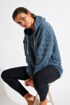 JAYPEAK BRADLEY glacier blue quilted sweatshirt