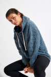 JAYPEAK BRADLEY glacier blue quilted sweatshirt