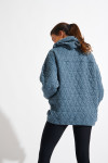 JAYPEAK BRADLEY glacier blue quilted sweatshirt