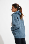 JAYPEAK BRADLEY glacier blue quilted sweatshirt