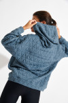 JAYPEAK BRADLEY glacier blue quilted sweatshirt