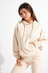 Ecru oversized sweatshirt KEYSTONE BRADLEY