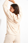 Ecru oversized sweatshirt KEYSTONE BRADLEY