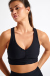 Reggiseno sportivo nero FLOW WELLBLISS