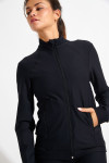 Cardigan sportivo con zip nero FOCUS WELLBLISS