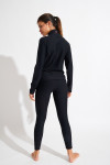 Cardigan sportivo con zip nero FOCUS WELLBLISS