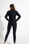 Cardigan sportivo con zip nero FOCUS WELLBLISS