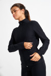 Cardigan sportivo con zip nero FOCUS WELLBLISS