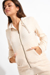 KEYSTONE FRESCO ecru ribbed jacket