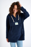 Maglione lungo in pile blu navy SNOWBOWL ISILA