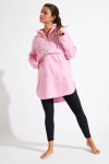 Maglione lungo in pile rosa SNOWBOWL ISILA