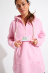 Sweat long en polaire rose SNOWBOWL ISILA