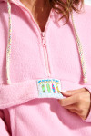 SNOWBOWL ISILA long pink fleece sweatshirt