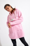 Maglione lungo in pile rosa SNOWBOWL ISILA