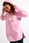 Maglione lungo in pile rosa SNOWBOWL ISILA