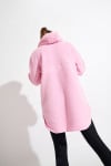 Maglione lungo in pile rosa SNOWBOWL ISILA