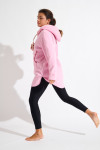 Maglione lungo in pile rosa SNOWBOWL ISILA