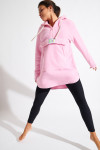 Maglione lungo in pile rosa SNOWBOWL ISILA