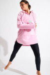 Maglione lungo in pile rosa SNOWBOWL ISILA