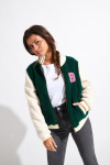 BERKSHIRE MONTEBELLO bottle green baseball jacket