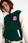 BERKSHIRE MONTEBELLO bottle green baseball jacket