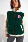 BERKSHIRE MONTEBELLO bottle green baseball jacket