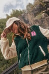 BERKSHIRE MONTEBELLO bottle green baseball jacket