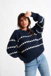 Pull jacquard marine AFTON NIRKO