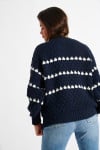 Maglione in jacquard blu navy AFTON NIRKO