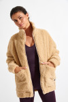 Chaqueta polar camel de rizo CARNIGHT SAIKO