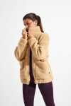 CARNIGHT SAIKO camel bouclé fleece jacket