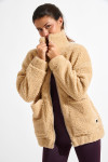 CARNIGHT SAIKO camel bouclé fleece jacket