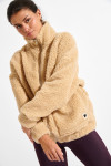 CARNIGHT SAIKO camel bouclé fleece jacket