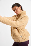 Veste camel en polaire bouclée CARNIGHT SAIKO