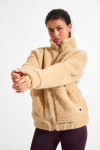 CARNIGHT SAIKO camel bouclé fleece jacket