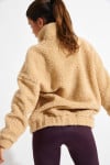 CARNIGHT SAIKO camel bouclé fleece jacket