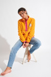 BRICHILL SNOOKIE orange fleece jacket