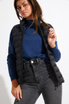 ULLA DURHAM black sleeveless padded jacket